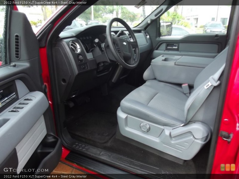 Steel Gray Interior Photo for the 2012 Ford F150 XLT SuperCrew 4x4 #77089654