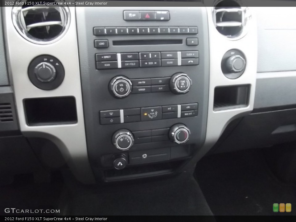 Steel Gray Interior Controls for the 2012 Ford F150 XLT SuperCrew 4x4 #77089760