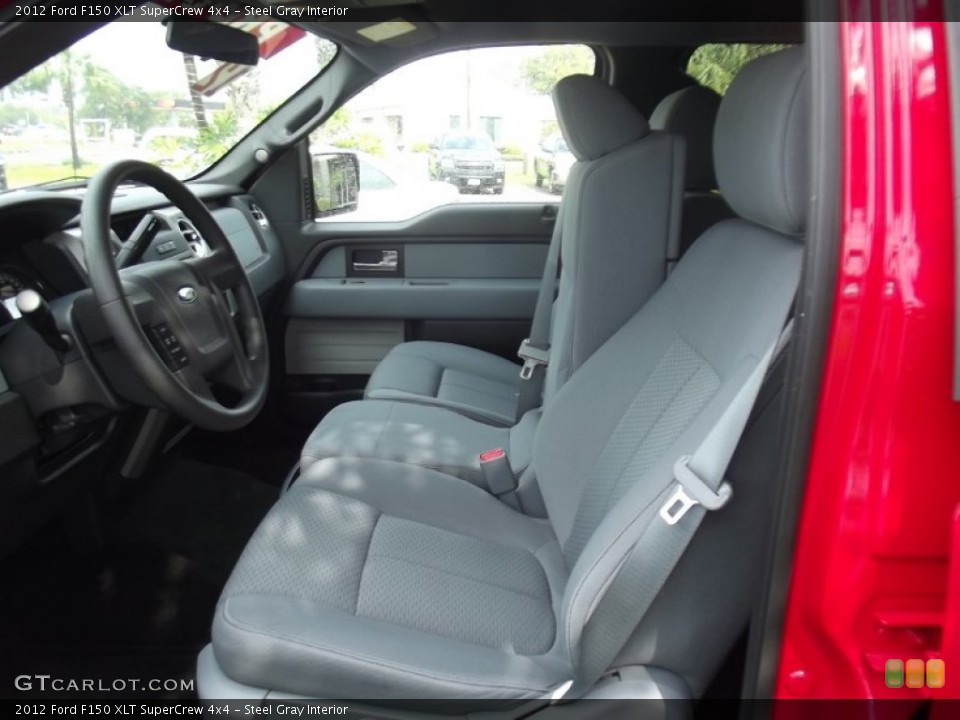 Steel Gray Interior Photo for the 2012 Ford F150 XLT SuperCrew 4x4 #77089805