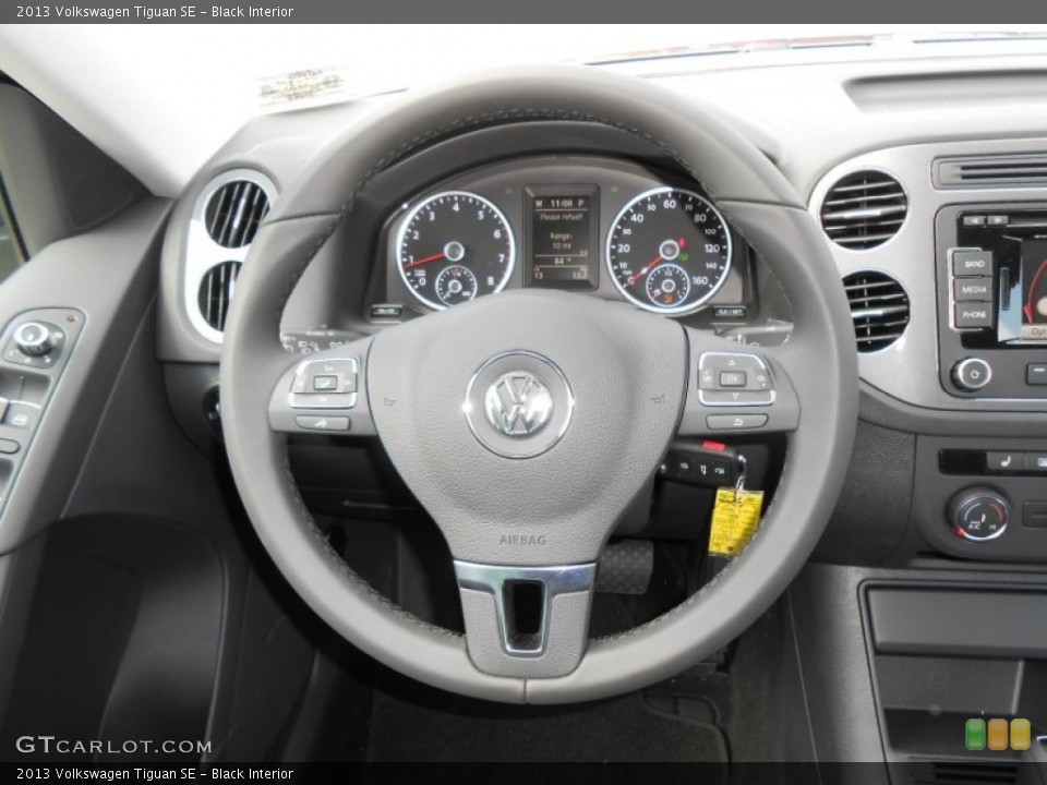 Black Interior Steering Wheel for the 2013 Volkswagen Tiguan SE #77089955