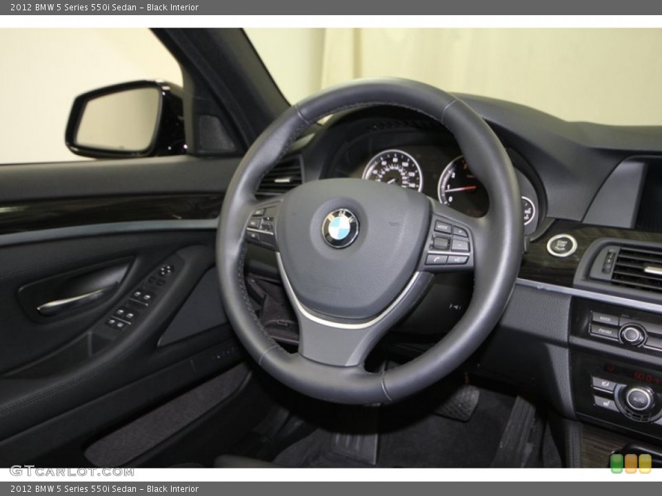 Black Interior Steering Wheel for the 2012 BMW 5 Series 550i Sedan #77090929