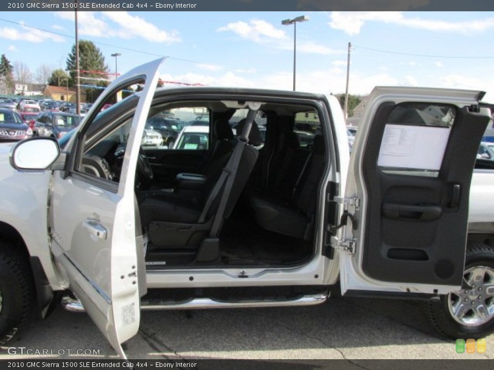 Ebony Interior Photo for the 2010 GMC Sierra 1500 SLE Extended Cab 4x4 #77092143