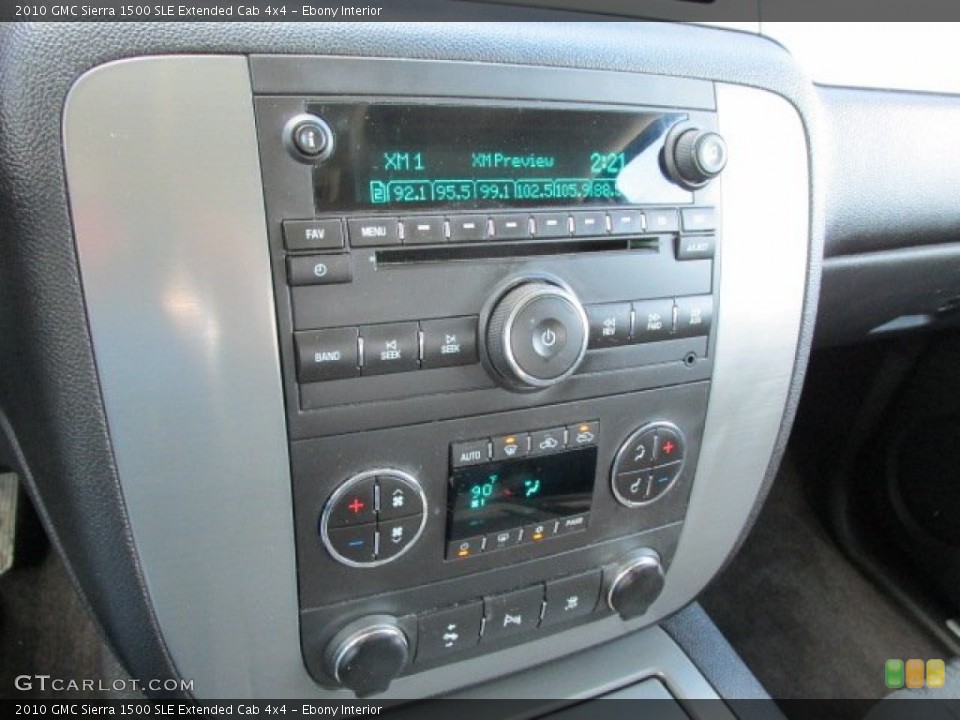 Ebony Interior Controls for the 2010 GMC Sierra 1500 SLE Extended Cab 4x4 #77092244