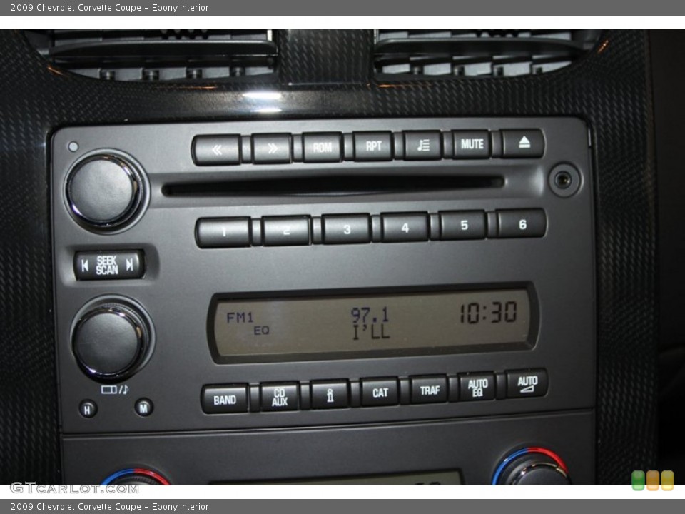 Ebony Interior Audio System for the 2009 Chevrolet Corvette Coupe #77092405