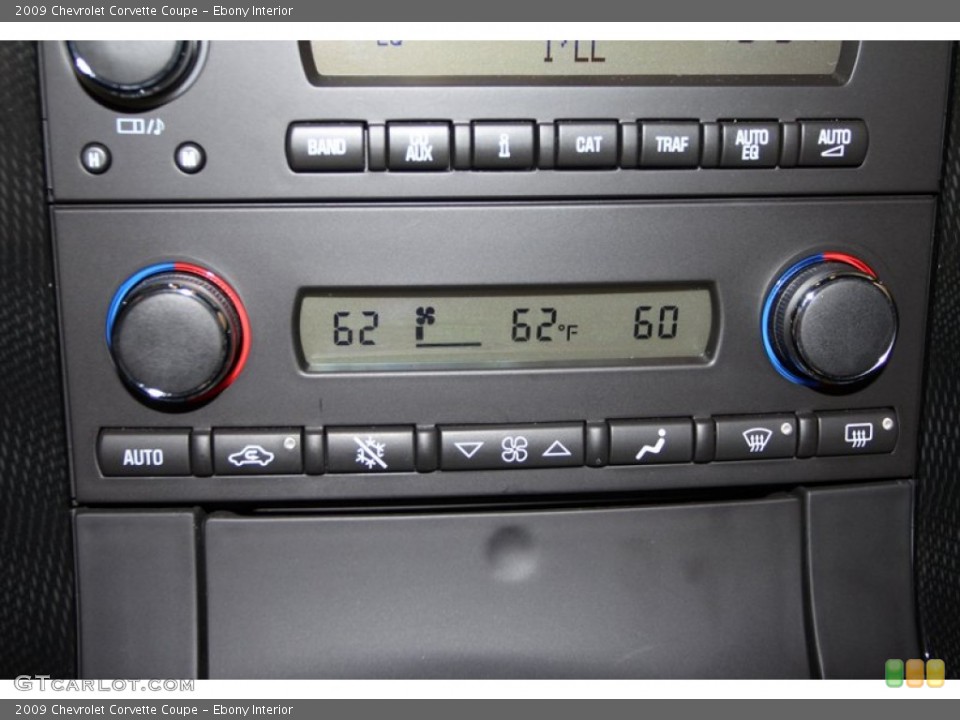 Ebony Interior Controls for the 2009 Chevrolet Corvette Coupe #77092424
