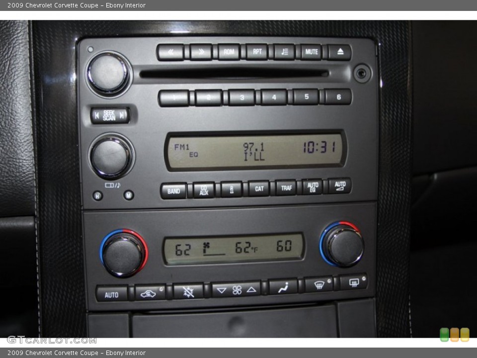 Ebony Interior Controls for the 2009 Chevrolet Corvette Coupe #77092442