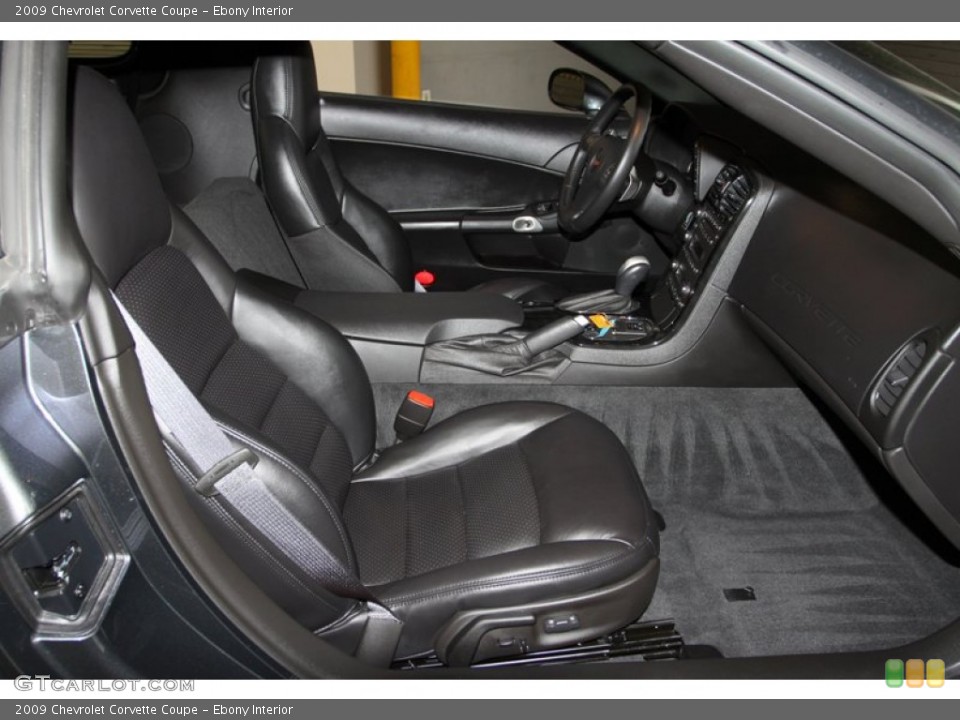 Ebony Interior Photo for the 2009 Chevrolet Corvette Coupe #77092769
