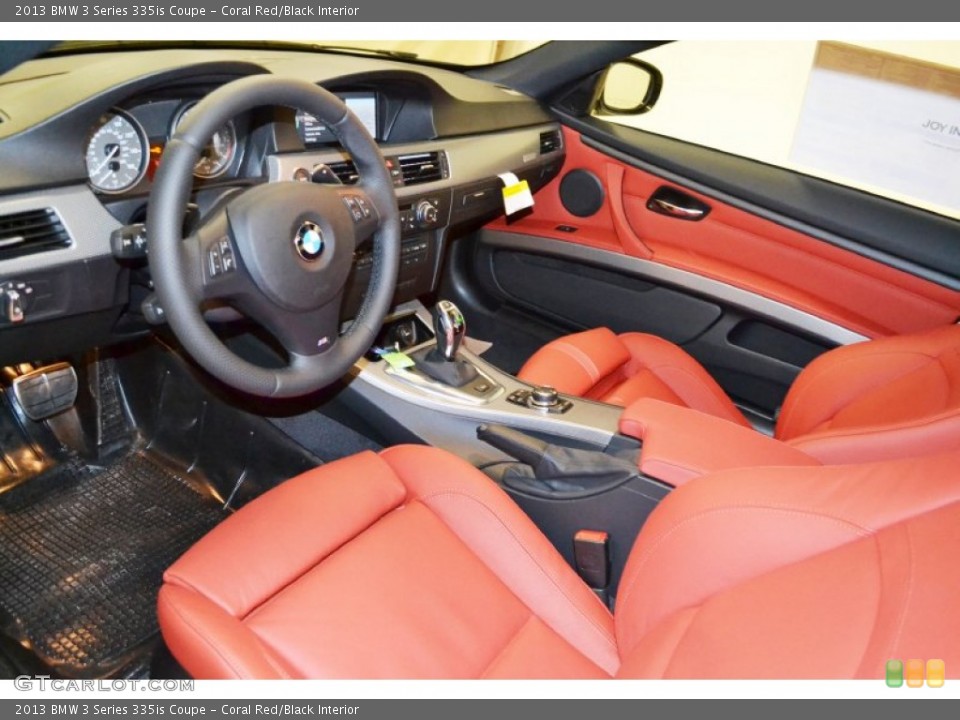 Coral Red/Black Interior Prime Interior for the 2013 BMW 3 Series 335is Coupe #77093648