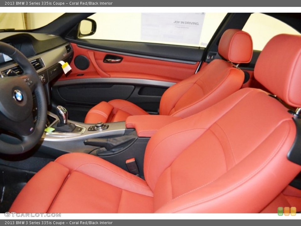 Coral Red/Black Interior Front Seat for the 2013 BMW 3 Series 335is Coupe #77093675