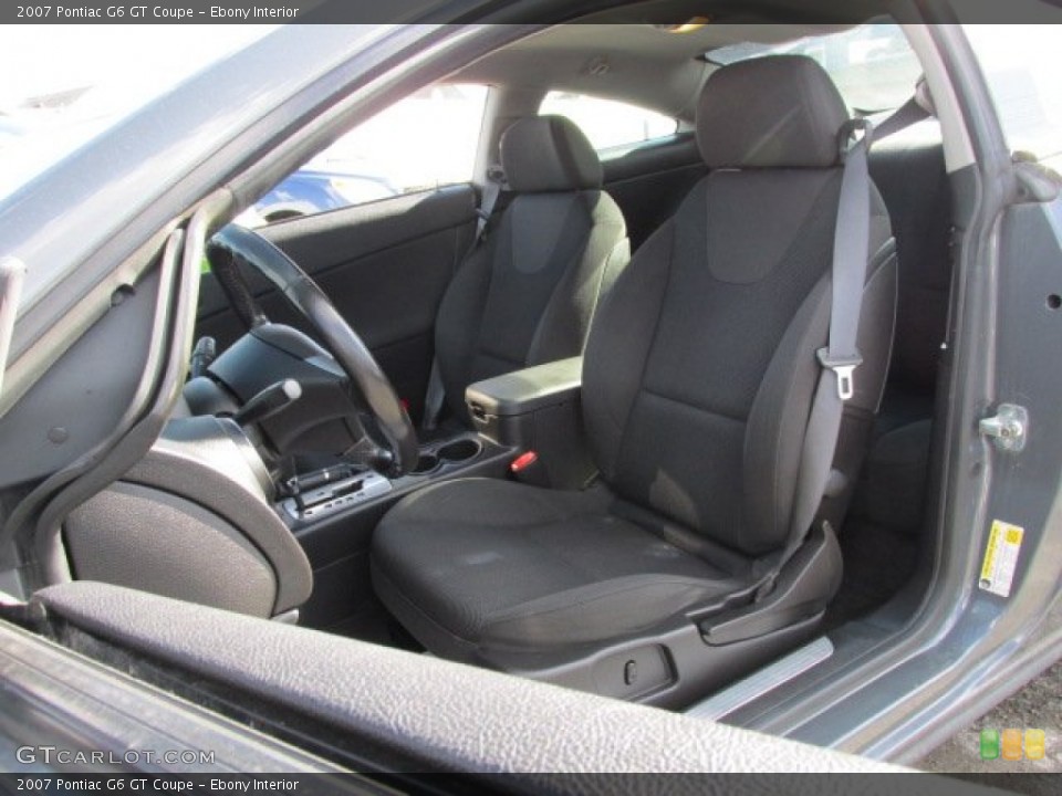 Ebony Interior Front Seat for the 2007 Pontiac G6 GT Coupe #77093771