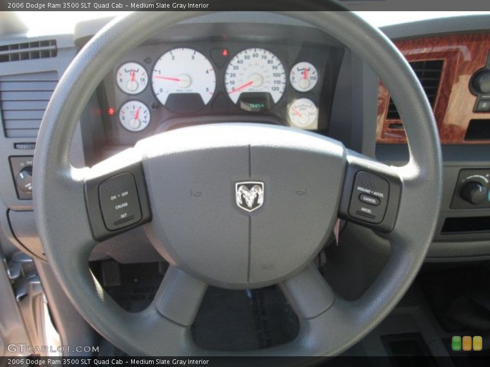 Medium Slate Gray Interior Steering Wheel for the 2006 Dodge Ram 3500 SLT Quad Cab #77093876