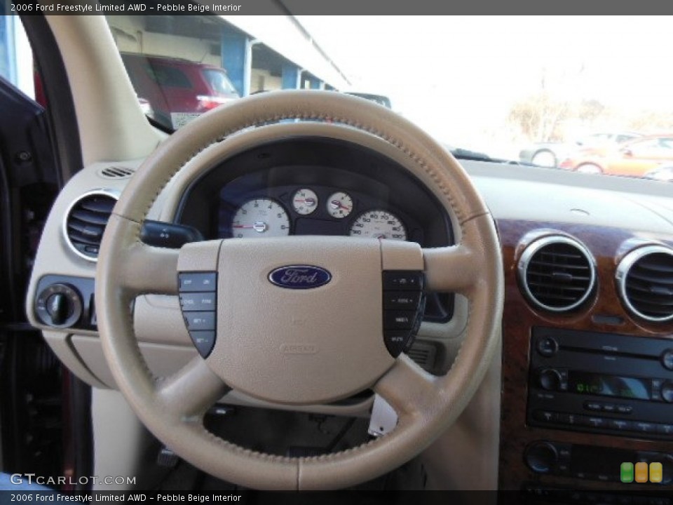 Pebble Beige Interior Steering Wheel for the 2006 Ford Freestyle Limited AWD #77098166
