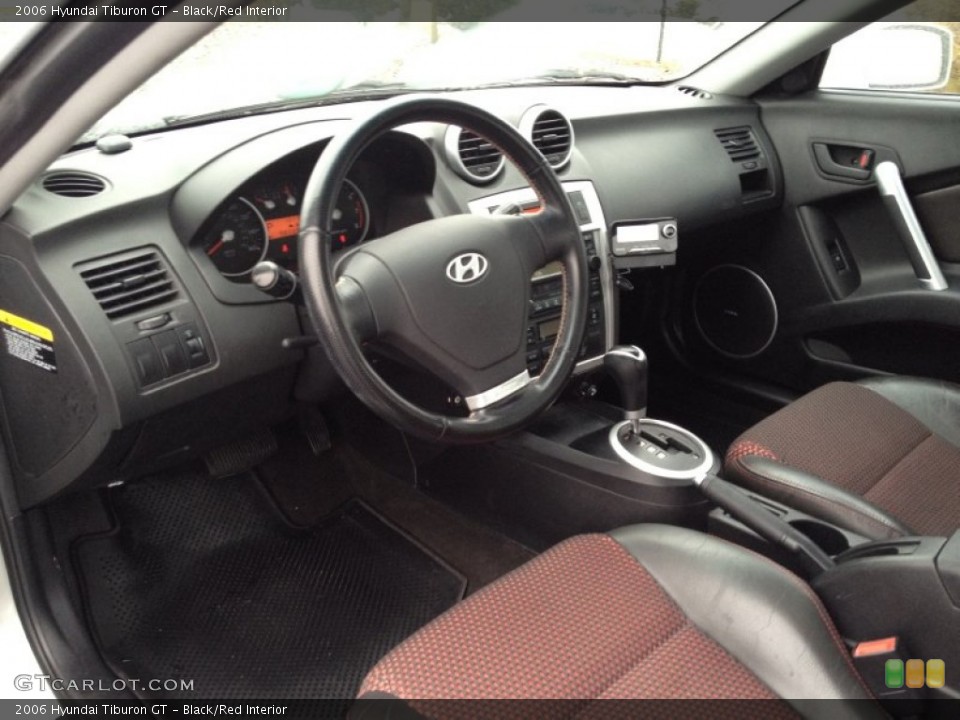 Black/Red Interior Photo for the 2006 Hyundai Tiburon GT #77099069
