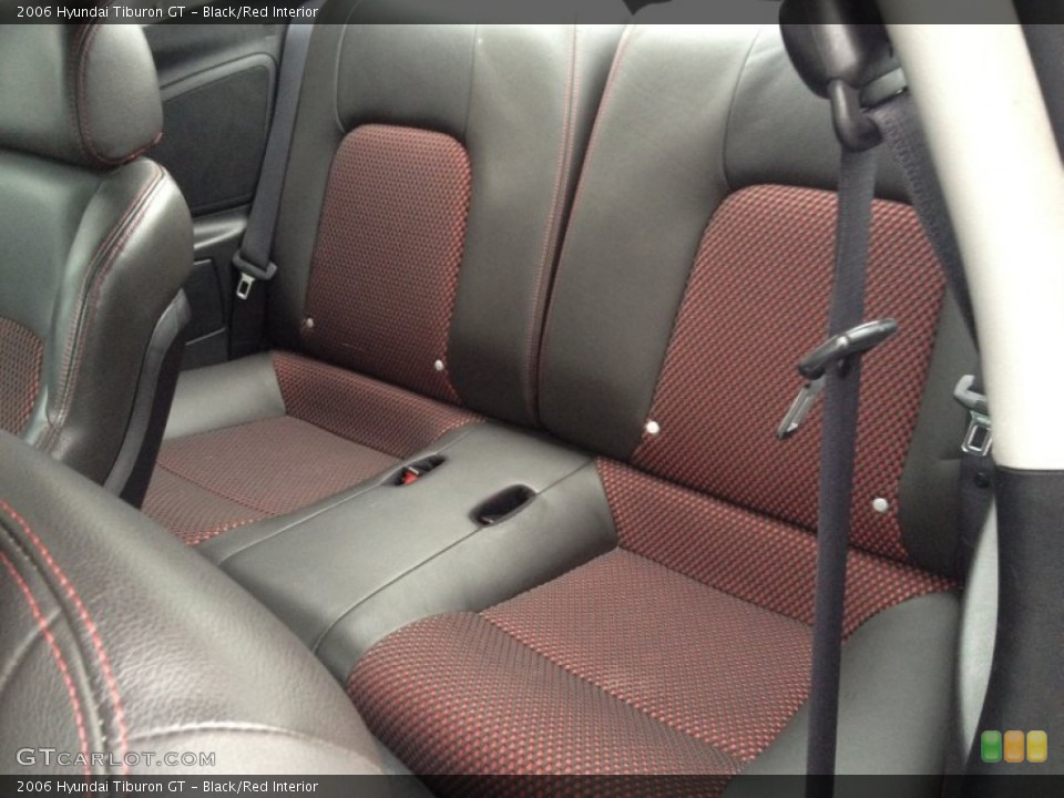 Black/Red Interior Rear Seat for the 2006 Hyundai Tiburon GT #77099138