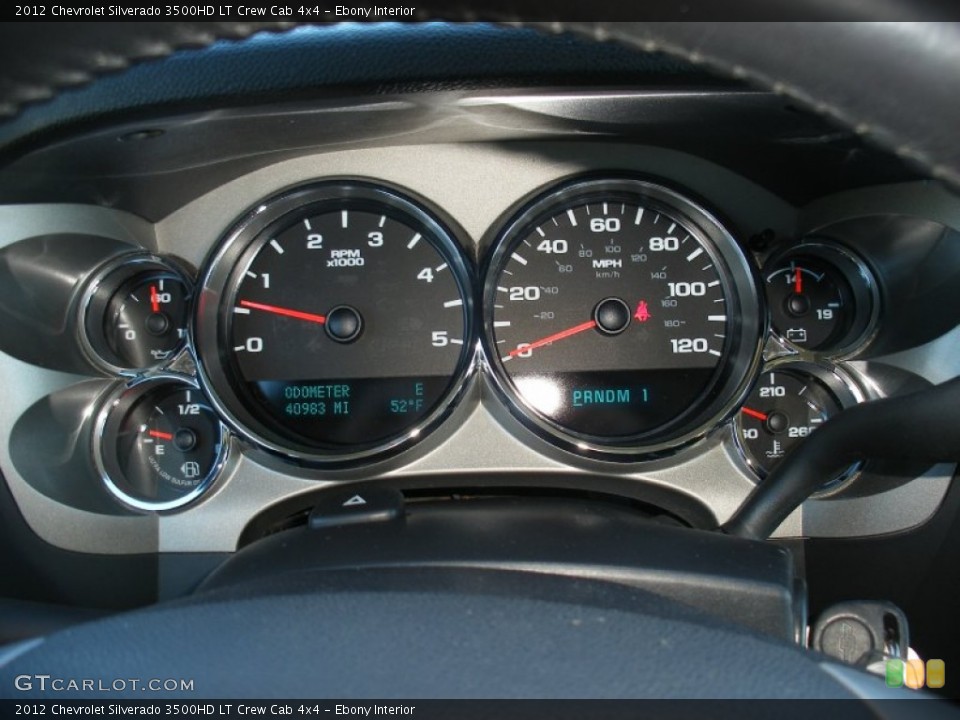 Ebony Interior Gauges for the 2012 Chevrolet Silverado 3500HD LT Crew Cab 4x4 #77102423