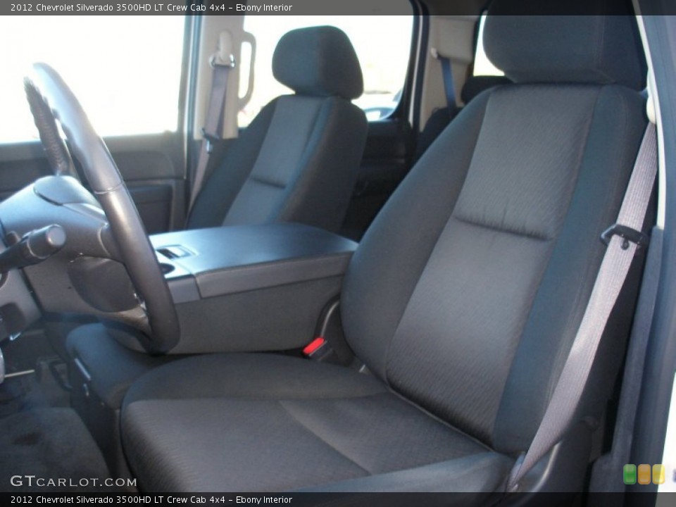 Ebony Interior Front Seat for the 2012 Chevrolet Silverado 3500HD LT Crew Cab 4x4 #77102447