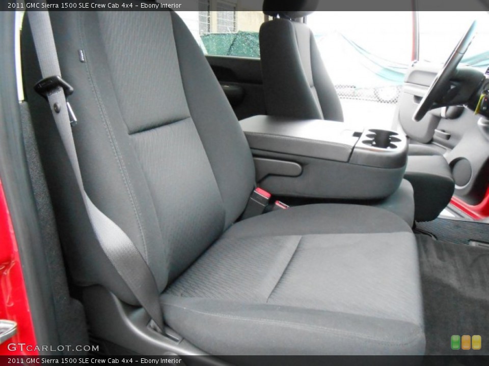 Ebony Interior Photo for the 2011 GMC Sierra 1500 SLE Crew Cab 4x4 #77102456