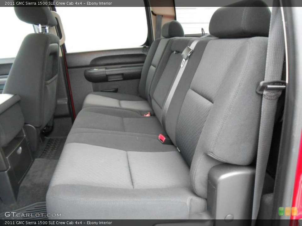 Ebony Interior Rear Seat for the 2011 GMC Sierra 1500 SLE Crew Cab 4x4 #77102507