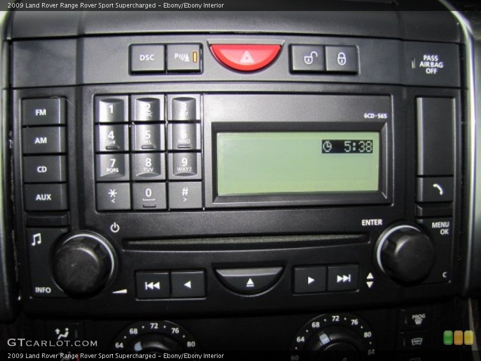 Ebony/Ebony Interior Controls for the 2009 Land Rover Range Rover Sport Supercharged #77102519