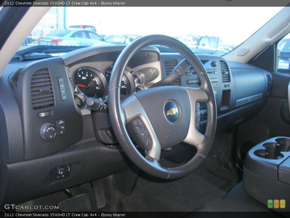 Ebony Interior Dashboard for the 2012 Chevrolet Silverado 3500HD LT Crew Cab 4x4 #77102543