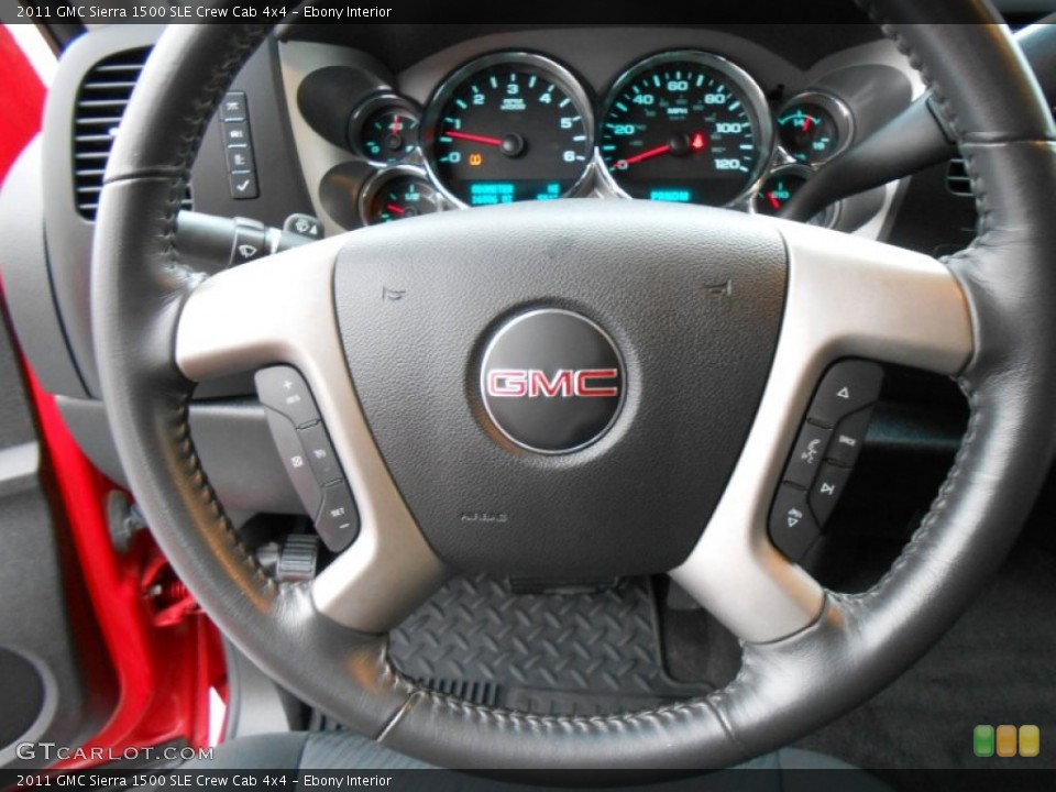 Ebony Interior Steering Wheel for the 2011 GMC Sierra 1500 SLE Crew Cab 4x4 #77102616