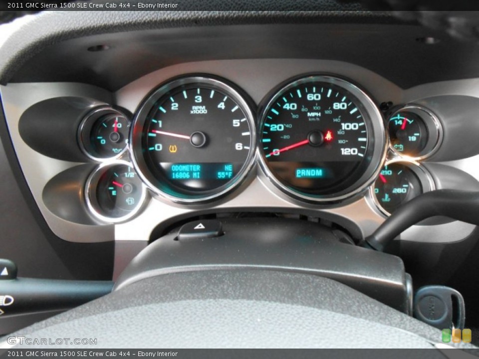 Ebony Interior Gauges for the 2011 GMC Sierra 1500 SLE Crew Cab 4x4 #77102630