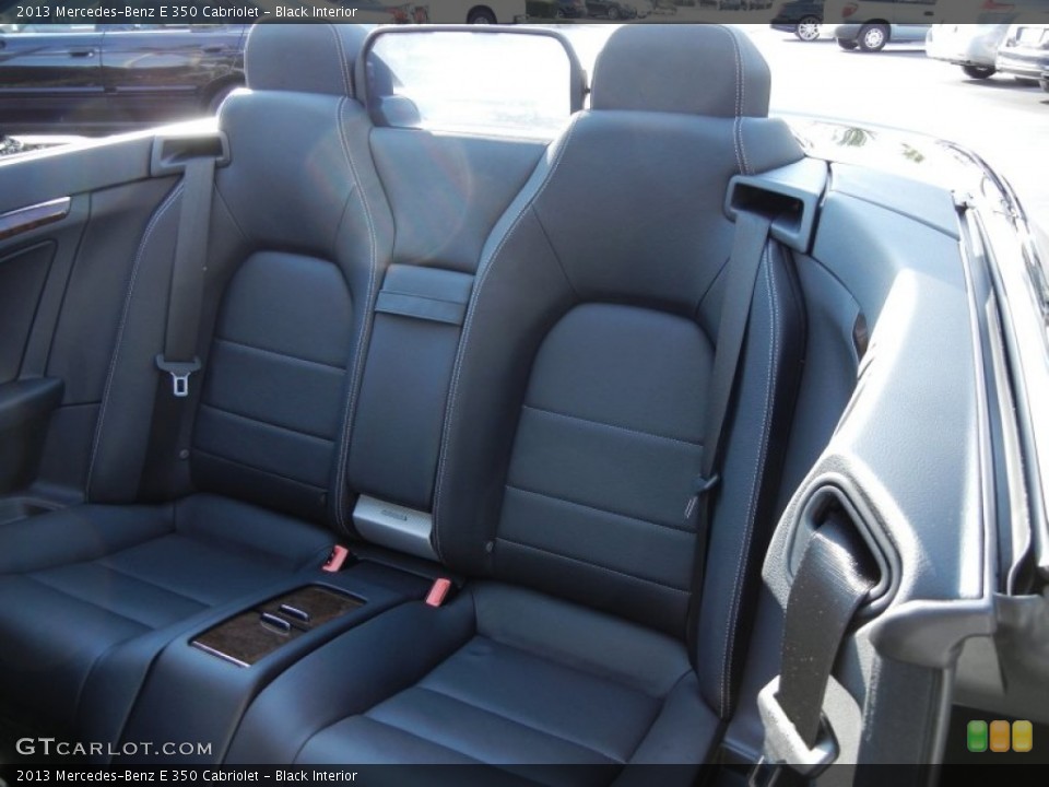 Black Interior Rear Seat for the 2013 Mercedes-Benz E 350 Cabriolet #77103069