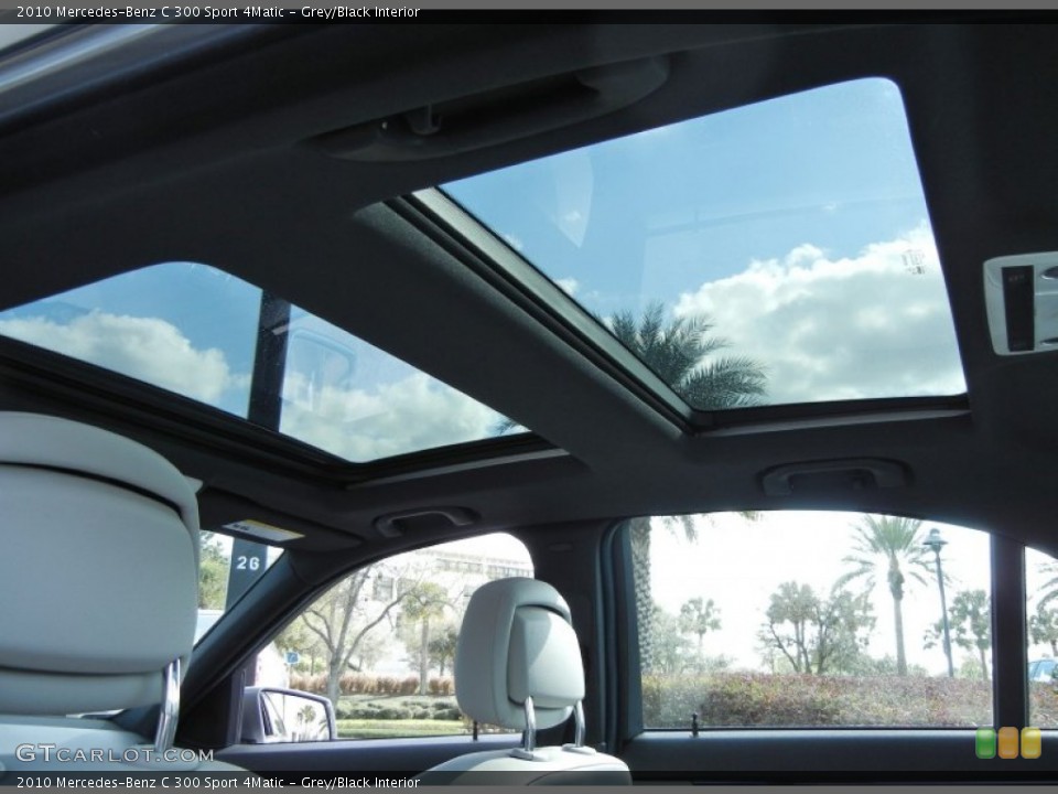 Grey/Black Interior Sunroof for the 2010 Mercedes-Benz C 300 Sport 4Matic #77103781