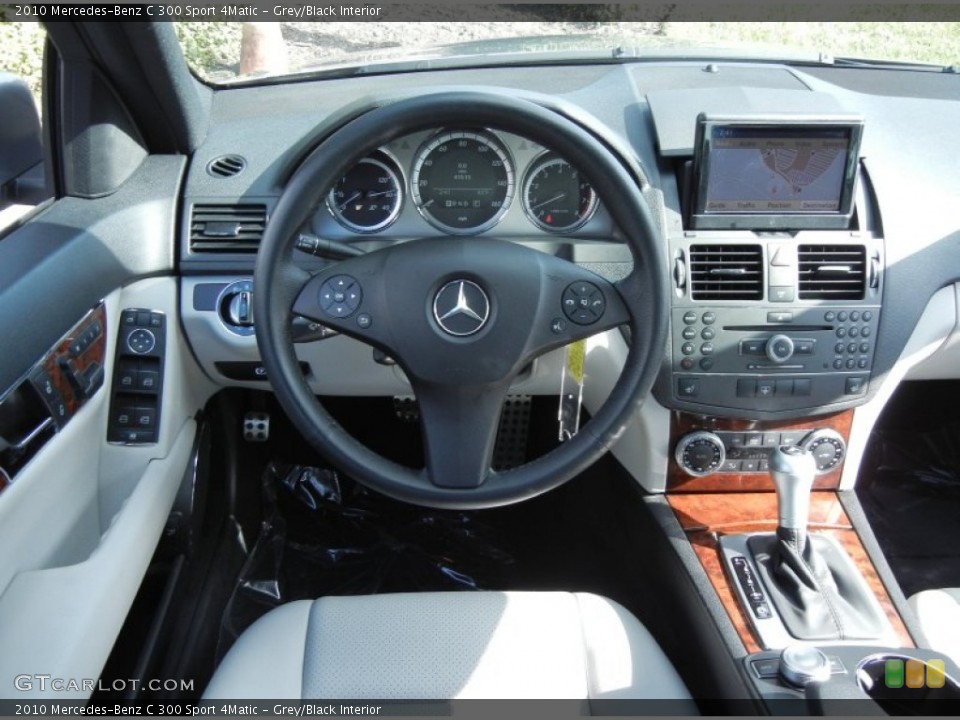 Grey/Black Interior Steering Wheel for the 2010 Mercedes-Benz C 300 Sport 4Matic #77103799