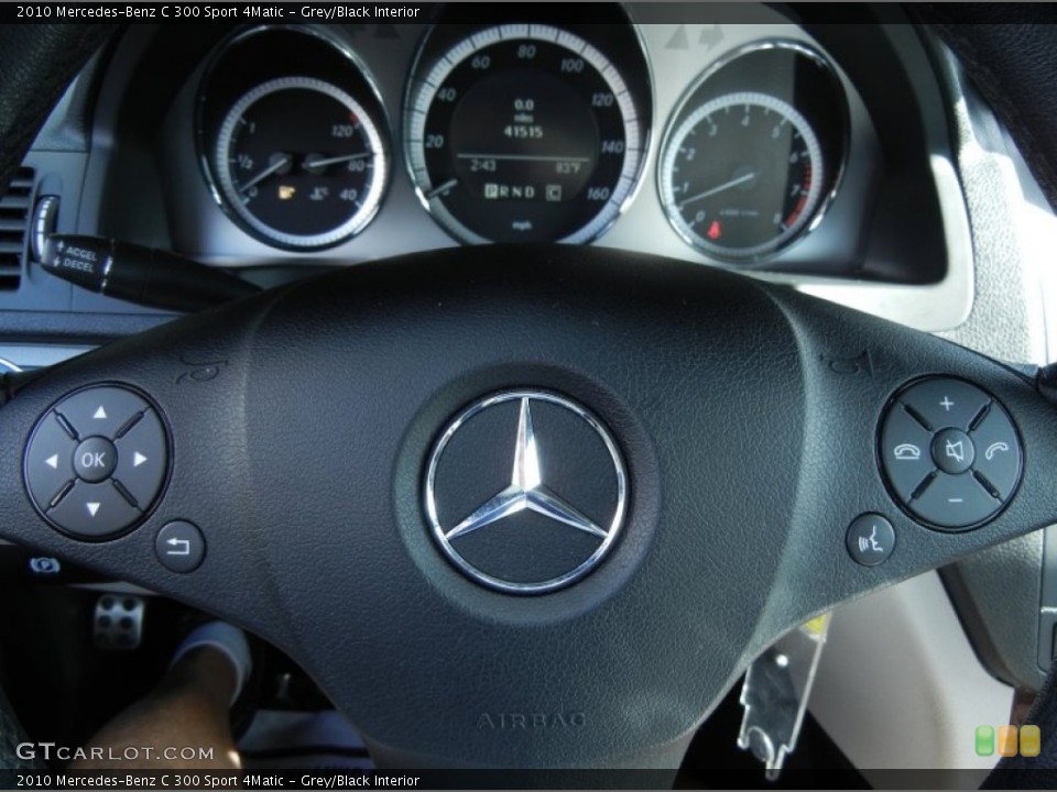 Grey/Black Interior Steering Wheel for the 2010 Mercedes-Benz C 300 Sport 4Matic #77103835