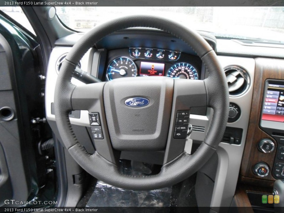 Black Interior Steering Wheel for the 2013 Ford F150 Lariat SuperCrew 4x4 #77105603