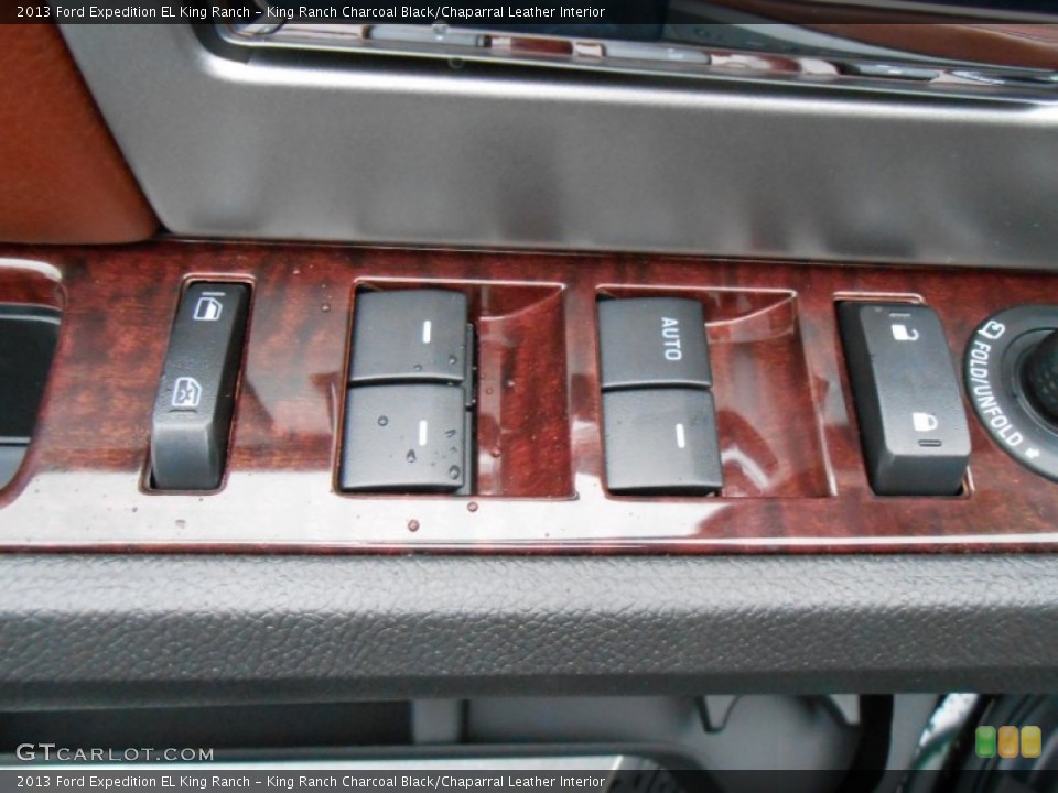 King Ranch Charcoal Black/Chaparral Leather Interior Controls for the 2013 Ford Expedition EL King Ranch #77105687