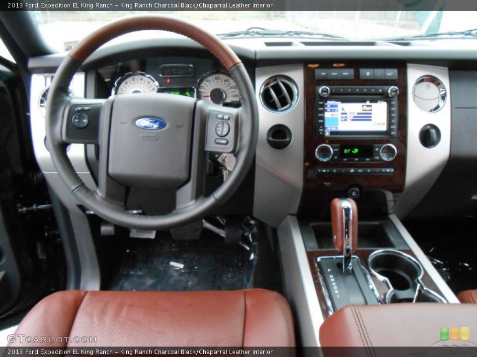 King Ranch Charcoal Black/Chaparral Leather Interior Dashboard for the 2013 Ford Expedition EL King Ranch #77105699