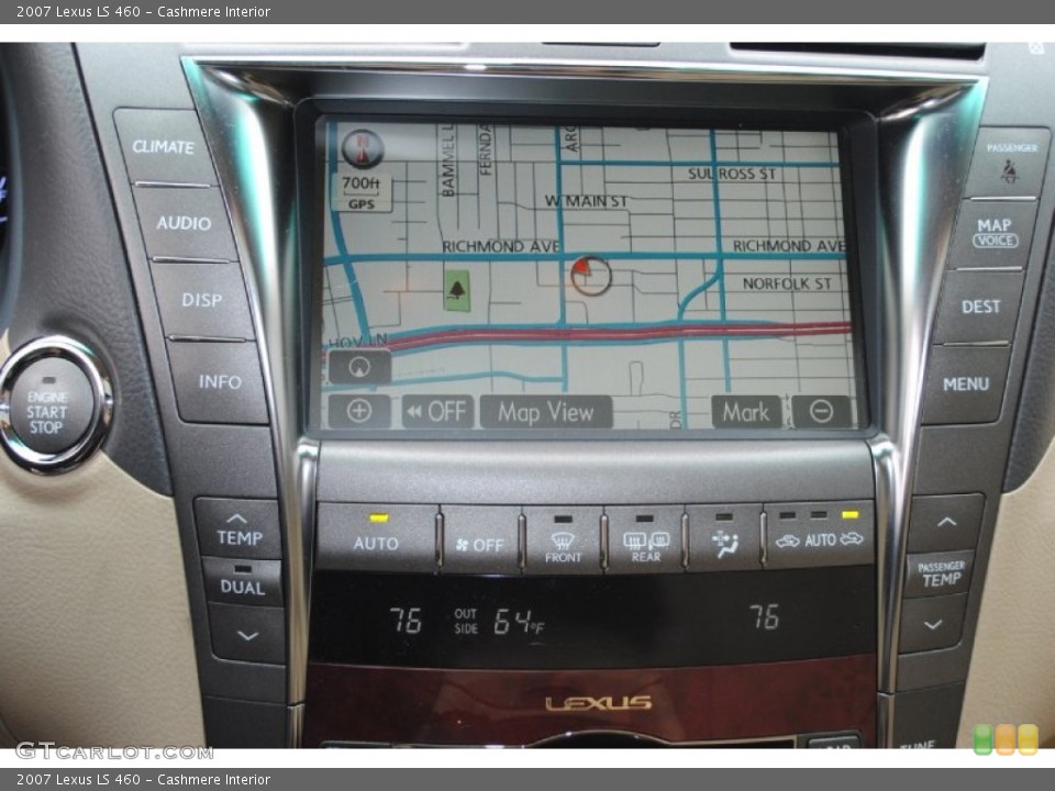Cashmere Interior Navigation for the 2007 Lexus LS 460 #77109589