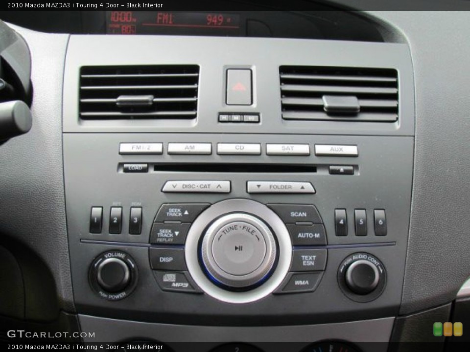 Black Interior Controls for the 2010 Mazda MAZDA3 i Touring 4 Door #77109733