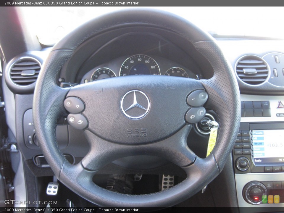 Tobacco Brown Interior Steering Wheel for the 2009 Mercedes-Benz CLK 350 Grand Edition Coupe #77111315
