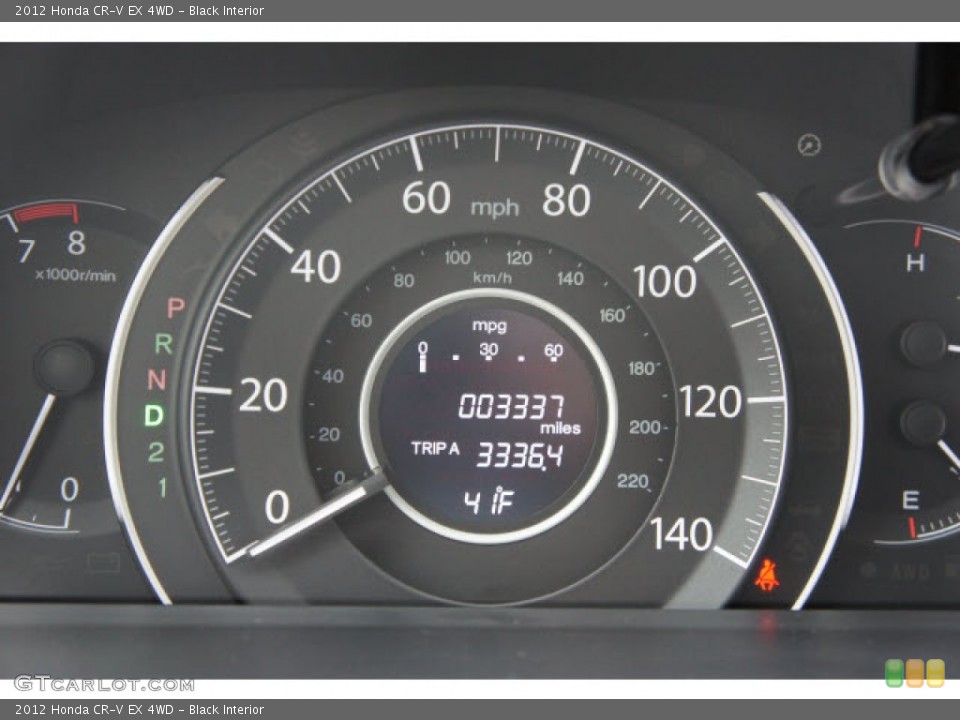 Black Interior Gauges for the 2012 Honda CR-V EX 4WD #77111984