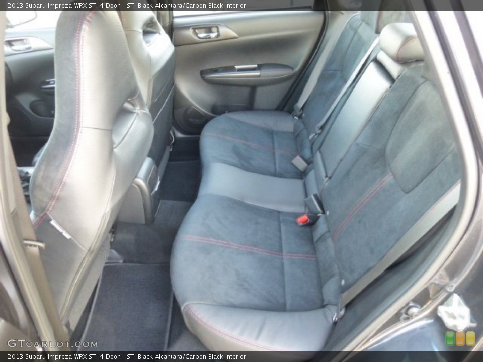 STi Black Alcantara/Carbon Black Interior Rear Seat for the 2013 Subaru Impreza WRX STi 4 Door #77112242