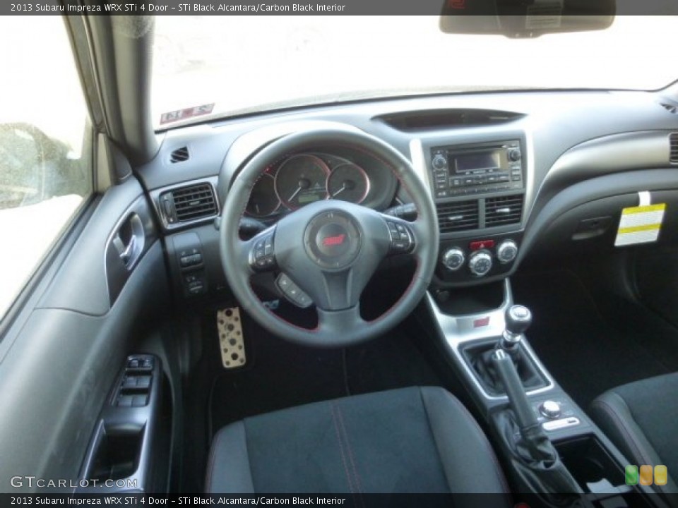 STi Black Alcantara/Carbon Black Interior Dashboard for the 2013 Subaru Impreza WRX STi 4 Door #77112260