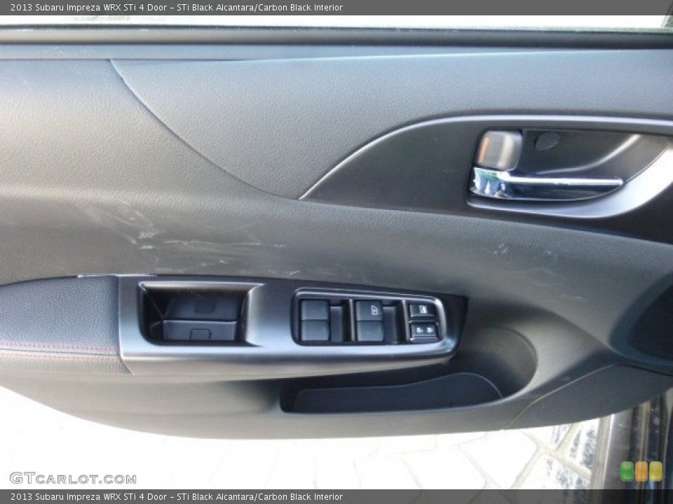 STi Black Alcantara/Carbon Black Interior Door Panel for the 2013 Subaru Impreza WRX STi 4 Door #77112316