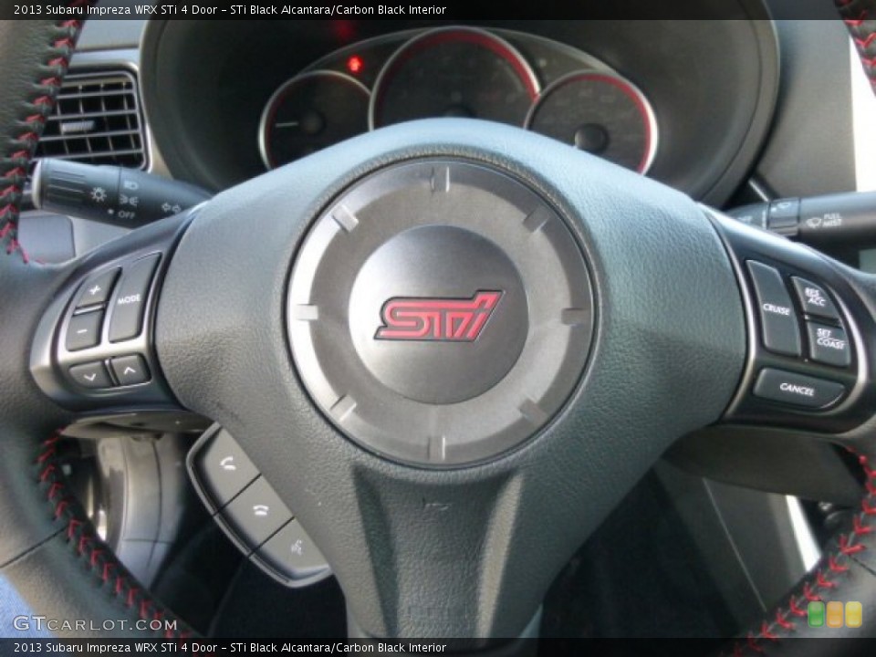 STi Black Alcantara/Carbon Black Interior Steering Wheel for the 2013 Subaru Impreza WRX STi 4 Door #77112362