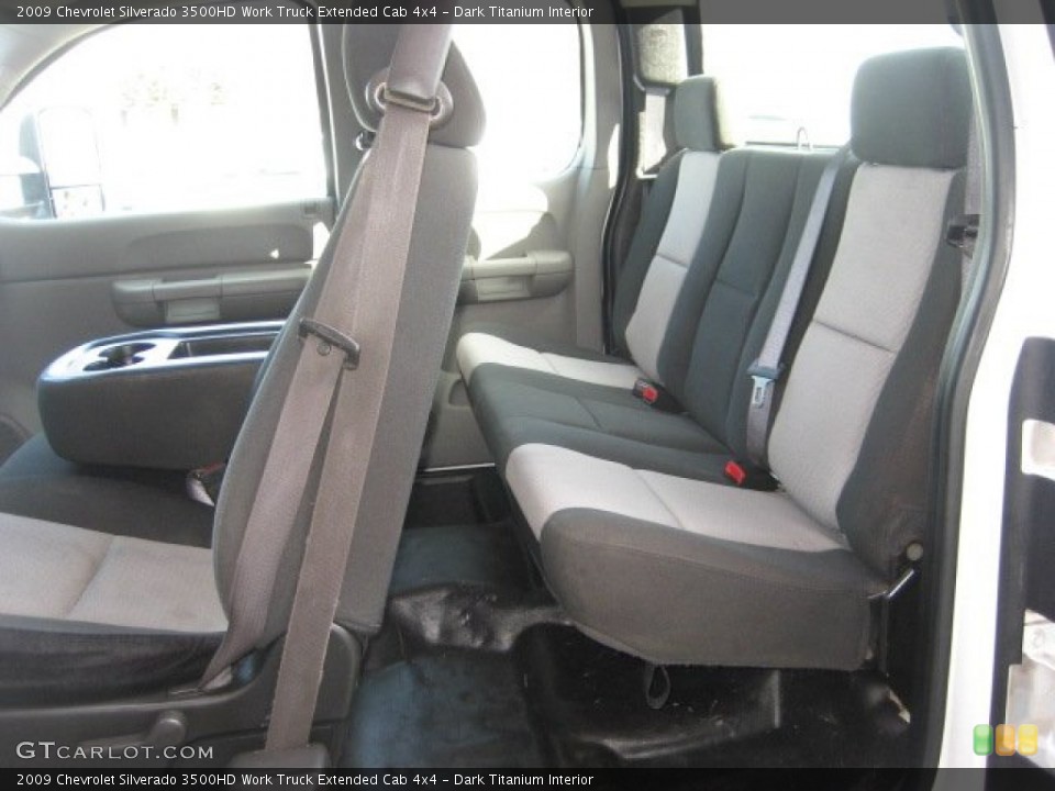 Dark Titanium Interior Rear Seat for the 2009 Chevrolet Silverado 3500HD Work Truck Extended Cab 4x4 #77113550