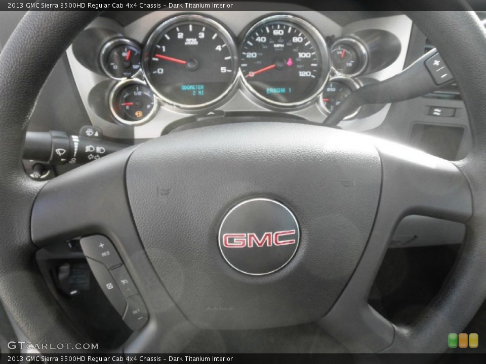 Dark Titanium Interior Steering Wheel for the 2013 GMC Sierra 3500HD Regular Cab 4x4 Chassis #77113813