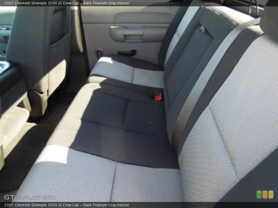 Dark Titanium Gray Interior Rear Seat for the 2007 Chevrolet Silverado 1500 LS Crew Cab #77114729