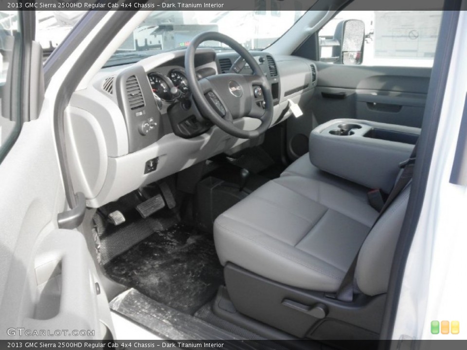 Dark Titanium Interior Prime Interior for the 2013 GMC Sierra 2500HD Regular Cab 4x4 Chassis #77114900