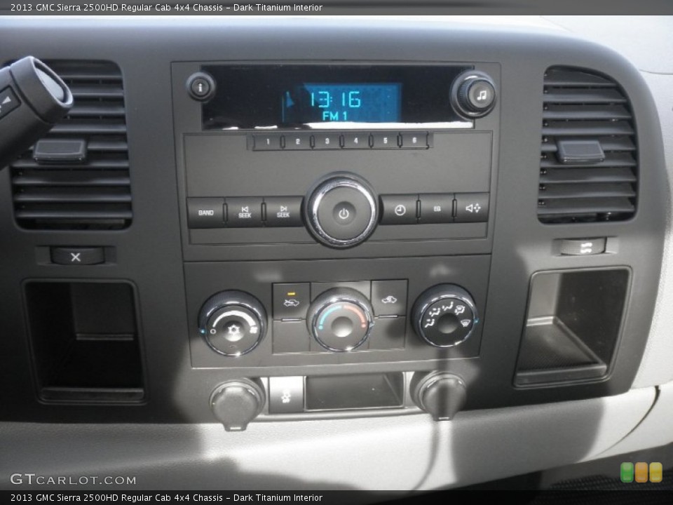 Dark Titanium Interior Controls for the 2013 GMC Sierra 2500HD Regular Cab 4x4 Chassis #77114921