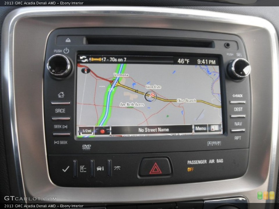 Ebony Interior Navigation for the 2013 GMC Acadia Denali AWD #77115293