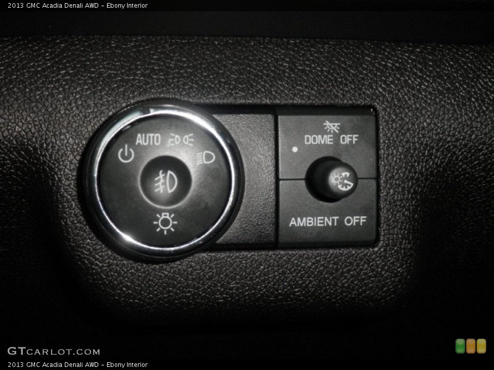 Ebony Interior Controls for the 2013 GMC Acadia Denali AWD #77115445
