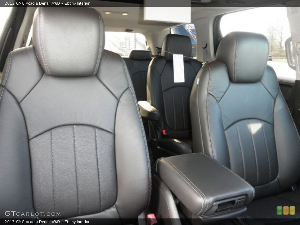 Ebony Interior Front Seat for the 2013 GMC Acadia Denali AWD #77115776