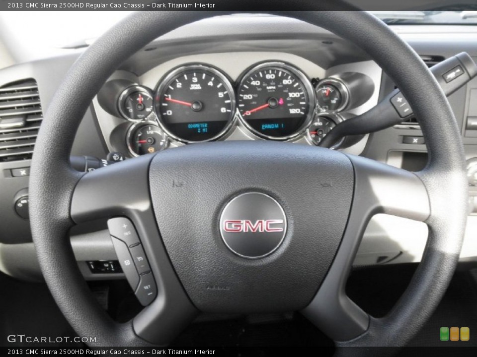 Dark Titanium Interior Steering Wheel for the 2013 GMC Sierra 2500HD Regular Cab Chassis #77116355